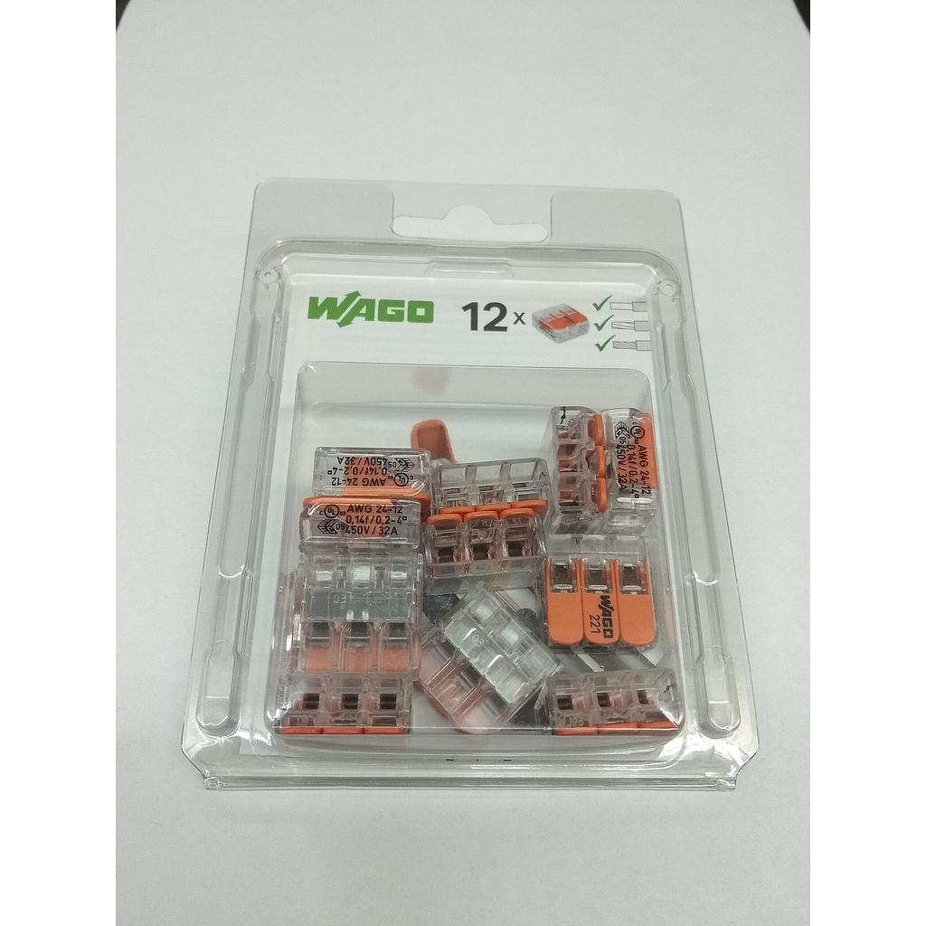 Wago 221, 3L 4mm² in Blister