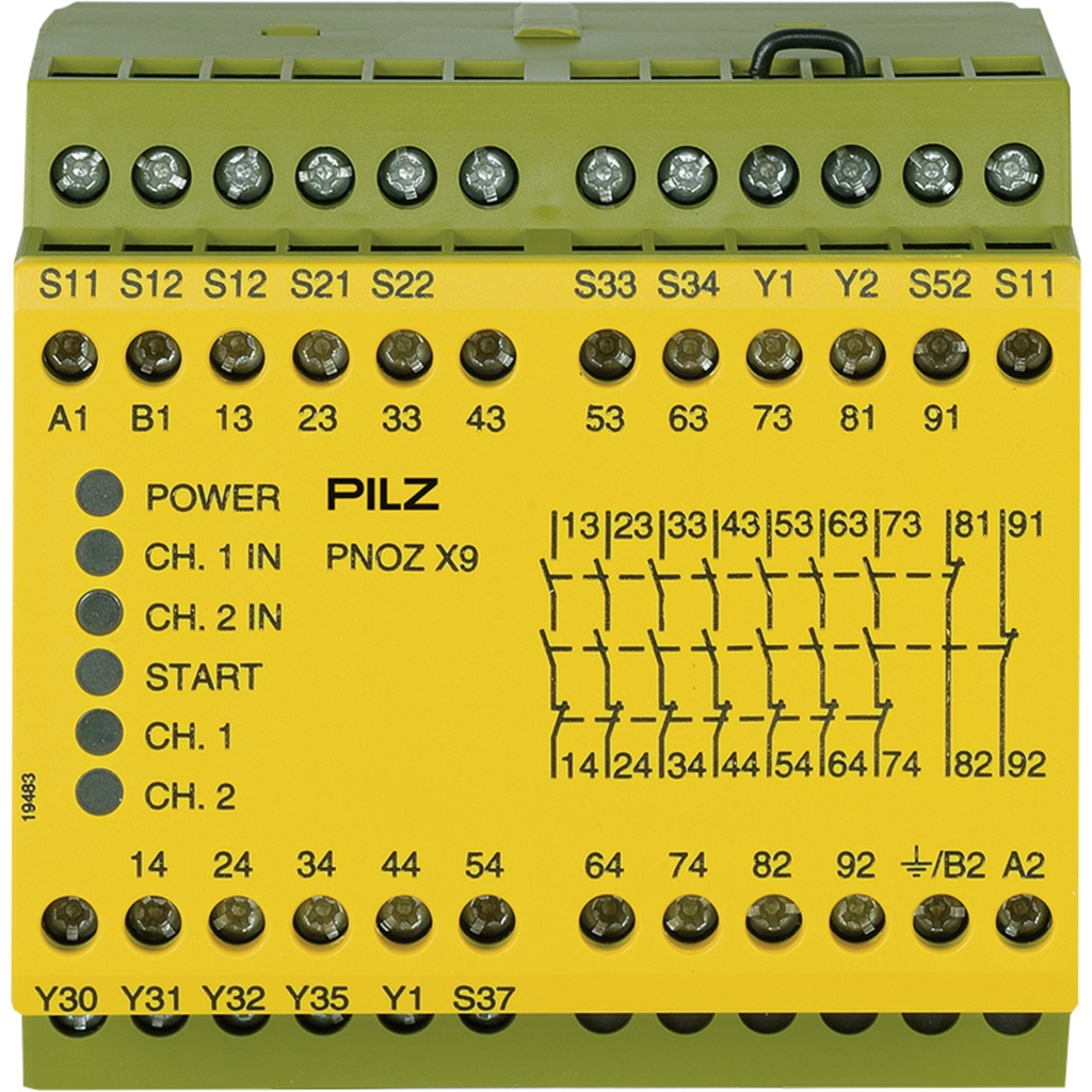 PNOZ X9 24VAC 24VDC 7n/o 2 n/c 2so