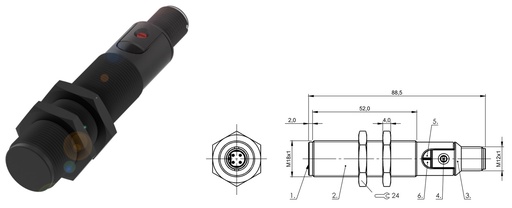 [BCS00M8] BCS M18BBI3-PSC80D-S04K