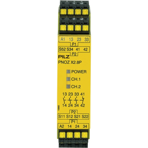 [787301] PNOZ X2.8P C 24VACDC 3n/o 1n/c